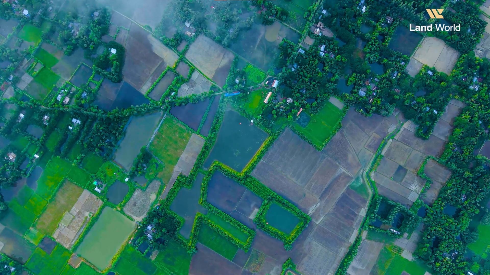 Aerial view of Land World Agro Resort project land